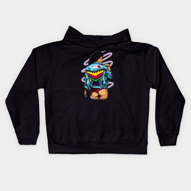 Black Woman Style Kids Hoodie by untumunjepat